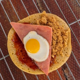 พริกเผา+หมูหยอง+แฮม+ไข่นกกระทา