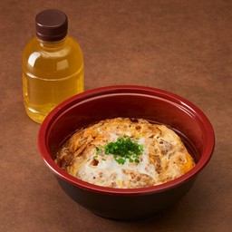 ข้าวหน้าไข่ทงคัตสึ สันใน (มินิไซส์) + ชาเขียว