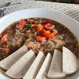 ตำเส้นเล้กน้ำปลาร้านัว(ไม่รวมหมูยอ)