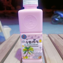 เต้าฮวยนมสดผสมวุ้นมะพร้าว รสสตรอเบอร์รี่