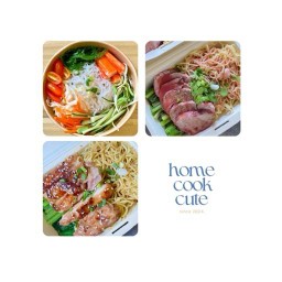 homecookcute - บะหมี่แห้ง / สลัดเส้นบุกเย็น