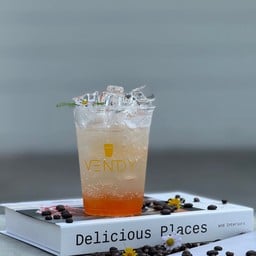 Peach rose soda