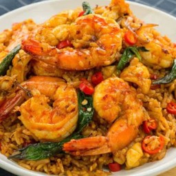 ข้าวผัดพริกเผากุ้งโหรภา