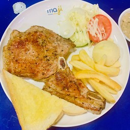 สเต็กพอร์คชอปหมูคูโรบูตะ