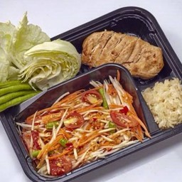 set box ตำลาว+หมูปิ้ง4ไม้+ข้าวเหนียว