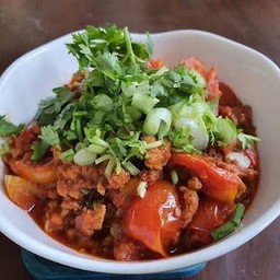 น้ำพริกอ่อง ราดข้าว