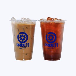 โปรโมชั่นแก้วที่ 1 เอสเปรสโซ่เย็นแก้วที่ 2 ชาดำเย็น