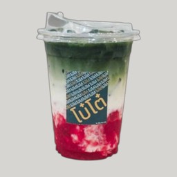 ชาเขียวนมสดสตอเบอรี่