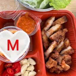 สันคอ หมู ย่างเกาหลี - ห่อผัก ไซส์ M