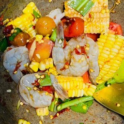 ตำข้าวโพดกุ้งสด