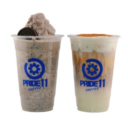 โปรโมชั่นแก้วที่ 1 โอริโอ้นมสดปั่น แก้วที่ 2 macadamia coffee