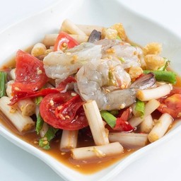 ส้มตำไหลบัวกุ้งสด