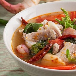 ต้มยำเนื้อปลากะพง ถ้วย