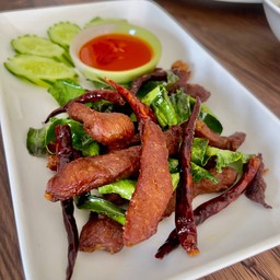 หมูแดดเดียวทอด