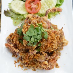 ปูนิ่มทอดกระเทียม