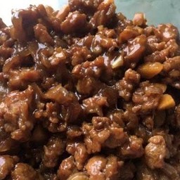 (กับข้าว) หมูสับผัดซีอิ๊วหวาน
