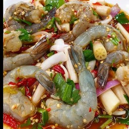 ตำไหลบัวกุ้งสด