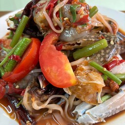 ตำกุ้งสด+ปูม้า