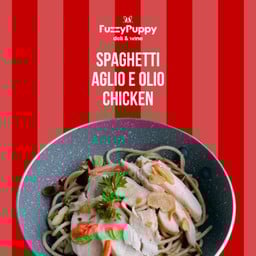 สปาเกตตี้ผ้ดพริกแห้งอกไก่โอลิโอ้ Spaghetti Chicken Olio