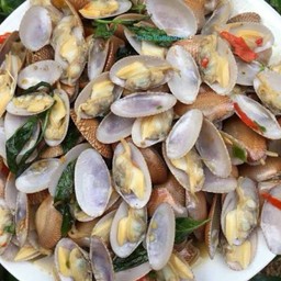 หอยลายผัดพริกสด #(100)