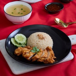 ข้าวมันไก่ทอด