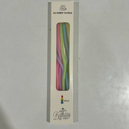 เทียนเกลียว สีเรนโบว์