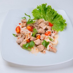ยำหมูยอ หมูสับ