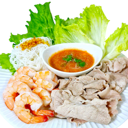 เมี่ยง กุ้ง สันคอหมูสไลด์