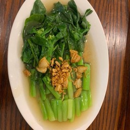 71คะน้าฮ่องกง ผัดน้ำมันหอย