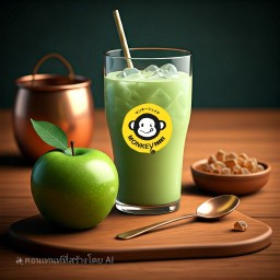 นมสดแอ๊ปเปิ้ลเขียว