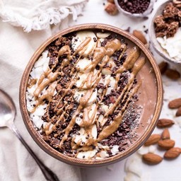 Almond Chocolate Coconut Smoothie Bowl (Gluten-Free + Vegan)