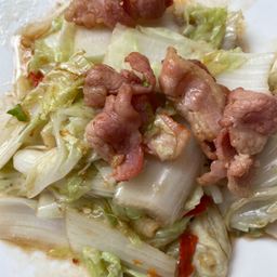 Online - ผักกาดขาวผัดพริกเบคอน (เป็นกับ)