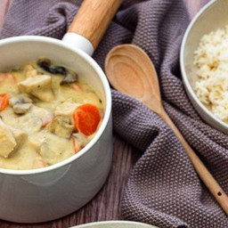 Blanquette De Veau Pasta Noodles บะหมี่พาสต้าสตูว์ลูกวัวฝรั่งเศสฟองดูว์