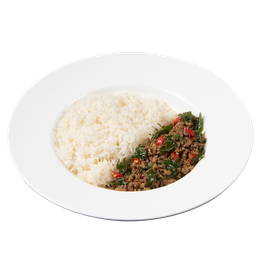 ข้าวกระเพราเนื้อบด