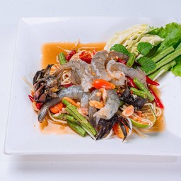 ส้มตำปลาร้ากุ้งสด