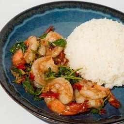 ข้าว+กุ้งกะเพรา