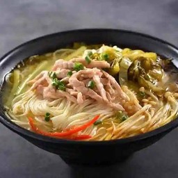 หมี่ผักกาดดองหมูเส้น