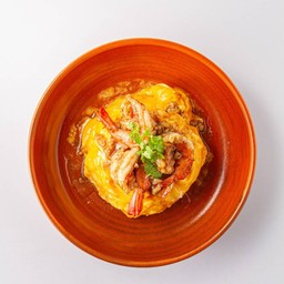 ข้าวไข่ข้นกุ้งกระเทียม