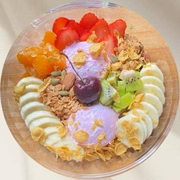 กรีกโยเกิร์ต+ผงอาซาอิ 2scoop เลือผลไม้ได้5อย่าง