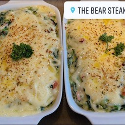 ผักโขม อบชีส ใหญ่