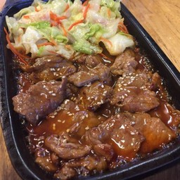 ข้าวเนื้อซอส BBQ