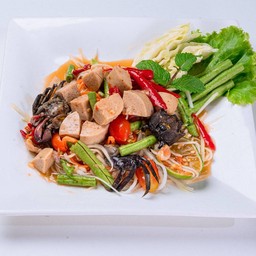 ส้มตำปลาร้าหมูยอ