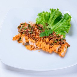 ลาบไก่ทอด