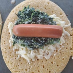 ผักโขมอบชีส+ไส้กอก