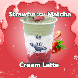 Strawberry Matcha Cream Latte