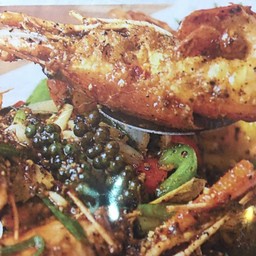กุ้งแม่น้ำผัดพริกเผา (ครึ่งโล) LM