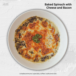 Baked Spinach with Cheese and Bacon