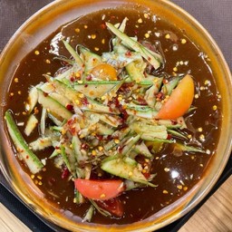 ตำแตง | Som Tum With Cucumber | 黄瓜木瓜沙拉