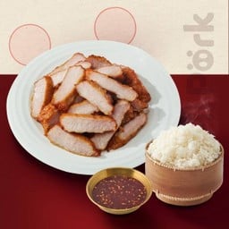 หมูทอดต้นตำรับ พร้อมข้าวเหนียว
