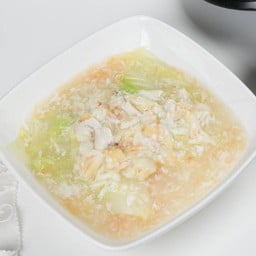 ผัดผักหางหงส์ราดกังป๋วยแและเนื้อปู (M)